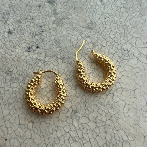 tweed pierce/earring